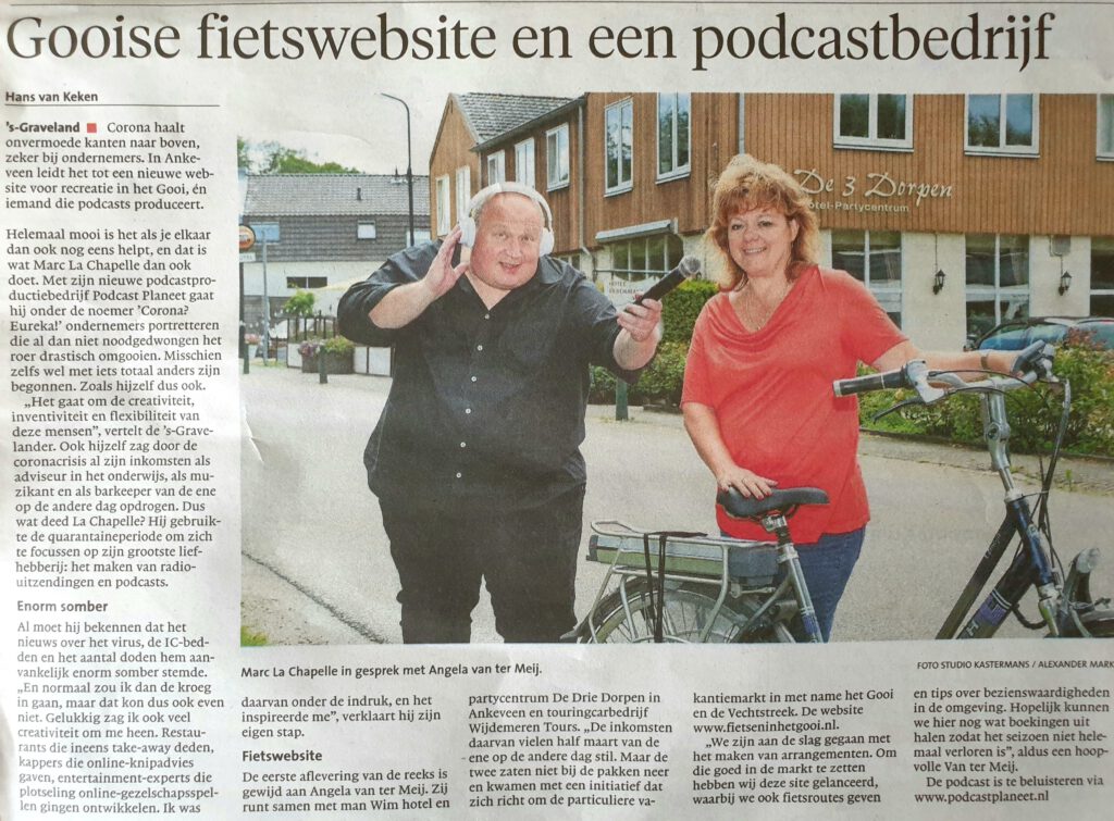 De Podcast Planeet in de krant